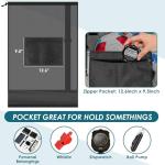 Heavy Duty Soccer Ball Net Bag (100L Large Capacity 10-12Balls), Drawstring Mesh Ball Bag with Zipper Pocket, Sports Equipment Storage Organizer Hold for Gym, Cloth, Beach, Swimming Gears (1PC)