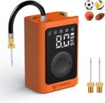 ETENWOLF P300 Plus Ball Pump, Electric Basketball Pump Inflation and Deflation, with 3200 mAh Rechargeable Battery, Air Pump for All Sports Balls,Vivid Orange