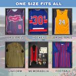 PKHROR Jersey Frame Display Case Large Lockable Sports Jersey Frame Shadow Box with 98% Uv Protected Acrylic and Hanger for Baseball Basketball Football Soccer Hockey Sport Shirt Linen Black