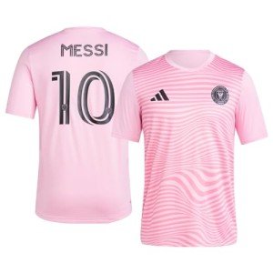 adidas Lionel Messi Inter Miami CF #10 Men's Player Name & Number Performance Shirt (Pink, Large)
