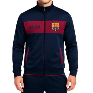 Icon Sports FC Barcelona Jacket – Official Men’s Casual Full Zip Up Track Jackets Barca FCB World Soccer Football Club FCB52TJ-N, XL