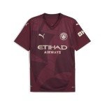 Men’s Manchester City FC 2024/25 Replica Third Soccer Jersey - Burgundy - Size: M