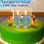 MTLEE Soccer Birthday Candles Decoration 10th Soccer Themed Cake Topper Football Birthday Candles for Sport Party Celebrations