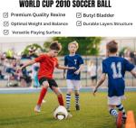 South Africa World Cup 2010 Soccer Ball Replica Training Match Ball for Adults Hand Stiched Durable & Affordable – Ideal for Practice & Recreational Play – Size 5 (Made in Sialkot Pakistan)