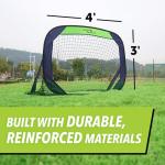 Sport Squad Portable Soccer Goal Net Set - Set of Two 4' Pop Up Training Soccer Goals with Compact Carrying Case - Easy Assembly and Compact Storage - Great for Kids and Adults