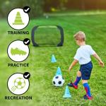 Sport Squad Portable Soccer Goal Net Set - Set of Two 4' Pop Up Training Soccer Goals with Compact Carrying Case - Easy Assembly and Compact Storage - Great for Kids and Adults