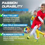 Champhox Size 4 Soccer Ball, Soccer Balls for Boys Youth Size 4 Soccer Balls for Kids Soccer Players Long-Lasting Construction Skill Practicing Gifts Christmas Birthday Back to School