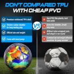 Champhox Size 4 Soccer Ball, Soccer Balls for Boys Youth Size 4 Soccer Balls for Kids Soccer Players Long-Lasting Construction Skill Practicing Gifts Christmas Birthday Back to School