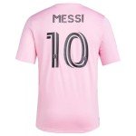 adidas Lionel Messi Inter Miami CF #10 Men's Player Name & Number Performance Shirt (Pink, Large)