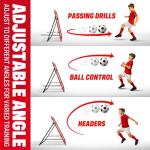 Soccer Training Equipment, Kickback 3.3X3.3FT - Football Training Gifts, Aids & Equipment for Kids, Teens & All Ages, Portable