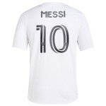 adidas Lionel Messi Inter Miami CF #10 Youth Size Player Name & Number Performance Shirt (White, Youth Medium-10/12)