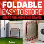 Soccer Training Equipment, Kickback 3.3X3.3FT - Football Training Gifts, Aids & Equipment for Kids, Teens & All Ages, Portable