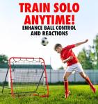 Soccer Training Equipment, Kickback 3.3X3.3FT - Football Training Gifts, Aids & Equipment for Kids, Teens & All Ages, Portable