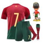 URAISEUS #7 Boys' Soccer Jerseys Sports Team Training Uniform Boys and Girls Youth Shirts and Shorts Set Red/Green