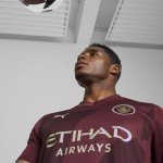 Men’s Manchester City FC 2024/25 Replica Third Soccer Jersey - Burgundy - Size: M