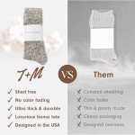 Unboxme Premium Fluffy Cloud Socks - Ultra-Soft, Warm Fuzzy Comfort - Luxury Cozy Socks for Men, 1 Pair Heather Charcoal