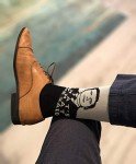 Balanced Co. That's What She Said Dress Socks Michael Scott Funny Socks Crazy Socks Casual Cotton Crew Socks (Gray)