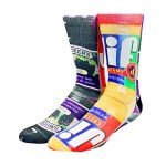 Kacolor Sox Mens Crazy Funny 3D Peanutbutter and Jam Print Pattern Sports Novelty Crew Tube Socks