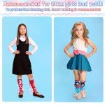 Tarpop 2 Pairs Fun Silly Wacky High Socks Compression Unicorn Mermaid Socks with Wigs Novelty Crazy Funny Gift for Kids Woman(Mermaid Style) Red,Blue
