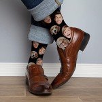 AnnHomeArt Custom Face Socks Personalized Funny Socks with Picture for Men Women Father's Day Gifts,Medium