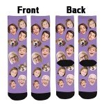 AnnHomeArt Custom Face Socks Personalized Funny Socks with Picture for Men Women Father's Day Gifts,Medium