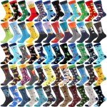 WeciBor Unisex Colorful Funny Animal Food Pattern Novelty Socks for Men Women Bulk - 36 Pairs - Size 7-13