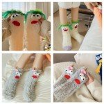 TFTSR Crazy Funny Fuzzy Silly Socks for Kids Women,Girls Fluffy Slipper Novelty Fun Socks,Boy Men Cute Cozy Soft Animal Socks