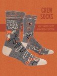 Blue Q Men’s Funny Novelty Crazy Crew Socks with Sayings (fit shoe size 7-12)
