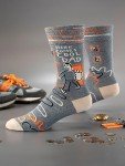 Blue Q Men’s Funny Novelty Crazy Crew Socks with Sayings (fit shoe size 7-12)