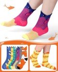 Bunnycool 8 Pairs Funny Fish Socks for Kids Silly Socks Day Crazy Clownfish Shark Cotton Crew Christmas Gift for Boys Girls(7-10 Years)