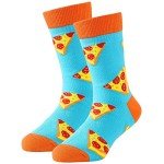 Crazy Socks for Kids Boys Socks 10-12 Years Old Silly Funny School Dress Socks 6-8 Fun Pizza Socks Birthday Christmas Gift