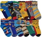 Different Touch 12 Pairs Boys Girls Kids Socks Fun Crazy Funny Novelty Crew Socks (as1, numeric, numeric_6, numeric_8, regular, Assorted#3)