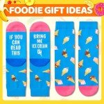 HAPPYPOP Ice Cream Sock Gifts for Kids - Funny Ice Cream Socks for Girls Boys 4-6 Years Old, Cute Stocking Stuffers