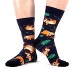 WeciBor Men's Colorful Funny Crazy Wacky Cotton Crew Socks, 12 Pack Multicolor Animal, Size 10-13