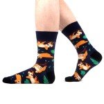 WeciBor Men's Colorful Funny Crazy Wacky Cotton Crew Socks, 12 Pack Multicolor Animal, Size 10-13