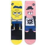 Odd Sox - Nickelodeon – SpongeBob & Patrick Hipsters Crew Socks for Big Kids – Funny, Cute, Colorful Cartoon Socks – Boys Girls Ages 7–10