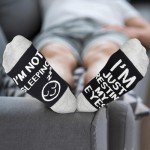 Dealswin Gifts for Dad Funny Socks: Birthday Gifts for Men Husband Garandpa, Father's Day Gifts idea, I'm Not Sleeping I'm Just Resting My Eyes Socks, Valentine's Day Gifts for Men Him