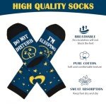 Kissoo Christmas Stocking Stuffers For Men Teens Adults Birthday Christmas Gifts For Dad Men Women Funny Socks Gaming Gifts (US, Alpha, One Size, Regular, Regular, Sleep-Moon)