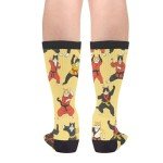 FUNCOOLCY Kung Fu Cat Socks For Men Women Funny Novelty Crew Socks Gifts