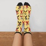 FUNCOOLCY Kung Fu Cat Socks For Men Women Funny Novelty Crew Socks Gifts