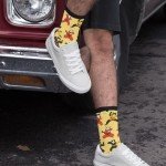 FUNCOOLCY Kung Fu Cat Socks For Men Women Funny Novelty Crew Socks Gifts