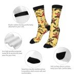 FUNCOOLCY Kung Fu Cat Socks For Men Women Funny Novelty Crew Socks Gifts