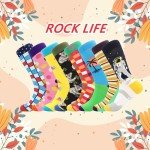 BISOUSOX Dress Socks for Men 9-12 Mens Funny Fun Colorful Crazy Funky Crew Socks Novelty Happy Cotton