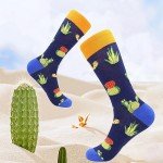 BISOUSOX Dress Socks for Men 9-12 Mens Funny Fun Colorful Crazy Funky Crew Socks Novelty Happy Cotton