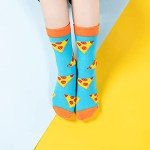 BONANGEL Boys Socks Fun Novelty Animal Food Space Design Crazy Funny Cute Kids Socks 5 Pairs