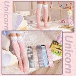 MOGGEI Kids Girls Knee High Socks - Long Boot Crazy Silly Fun Gift Tall Funny Cute Animal Child Gifts for 4-12 Year Old Girls - 6 Pairs Animal Socks