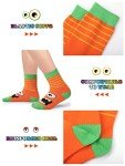 Jinei 6 Pairs Boys Monster Pattern Socks Kids Toddler Funny Crazy Cotton Crew Socks Novelty Christmas Gift Party Favors(7-10 Years)