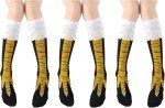 Crazy Silly Chicken Leg Feet Socks for Toddler Kids Funny Novelty Funky Thanksgiving Day Gifts Socks (US, Alpha, One Size, Regular, 3 Pairs)