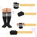 Rainbow Crazy Socks for Kids Toddler Silly Knee High Boys Girls Striped Cotton Colorful Socks for Child 3-6 Years