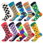 BONANGEL Fun Socks, Cool Cute Food Graphic Animal Novelty Crazy Funny Crew Dress Socks for Men